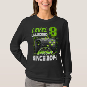 Level 8 Unlocked Awesome Since 2014 8th Birthday B T-Shirt