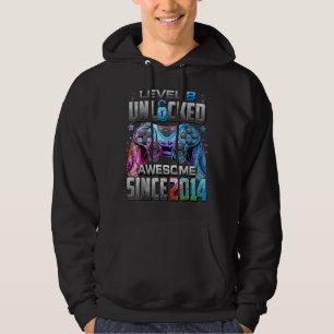Level 8 Unlocked Awesome Since 2014 Video Game 8th Hoodie