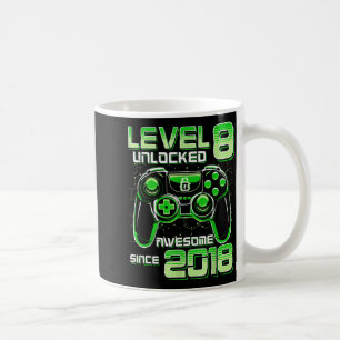 Level 8 Unlocked Awesome Since 2018 8th Birthday G Coffee Mug