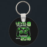 Level 8 Unlocked Awesome Since 2018 8th Birthday G Keychain<br><div class="desc">Level 8 Unlocked Awesome Since 2018 8th Birthday Gamer Boys</div>