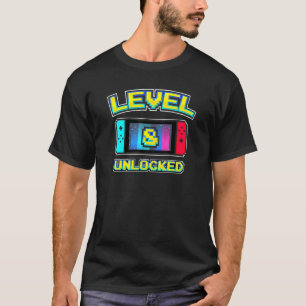 Level 8 Unlocked Birthday Boy 8 Years Old Video Ga T-Shirt