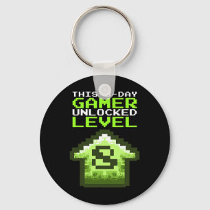 Level 8 Unlocked Birthday Video Game 8th Birthday Keychain