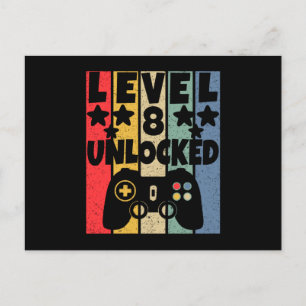 Level 8 Unlocked Postcard
