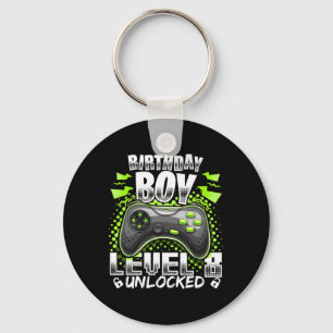 Level 8 Unlocked Video Game 8th Birthday Gamer Gif Keychain