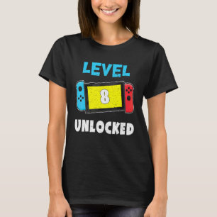 Level 8 Unlocked Vintage Contoller Video Games T-Shirt