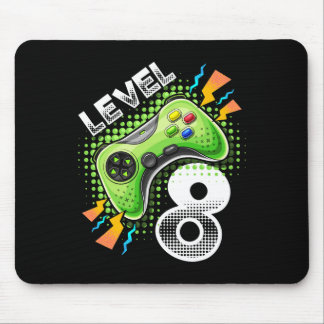 Level 8 Video Game Controller 8th Birthday Gamer G Mouse Pad