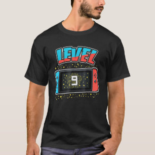 Level 9 Birthday Boy 9 Years Old Video Games T-Shirt