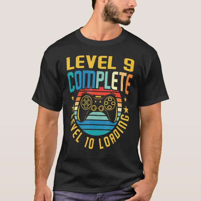 Level 9 Complete Level 10 Loading 9th Birthday Vid T-Shirt (Front)
