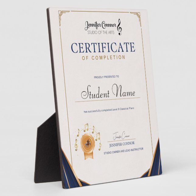 Level 9 Piano Plaque (Side)
