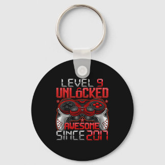 Level 9 Unlocked 9 Year Old For Boys 9th Birthday  Keychain
