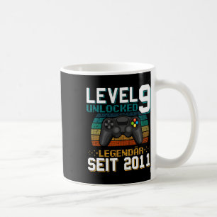 Level 9 Unlocked 9th Birthday 9 Year Old Video Gam Coffee Mug