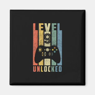 Level 9 Unlocked 9th Video Gamer Birthday Boy Gift Magnet