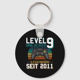 Level 9 Unlocked Awesome 2012 Video Game 9th Birth Keychain
