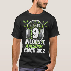 Level 9 Unlocked Awesome 2012 Video Game 9th Birth T-Shirt