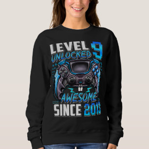 Level 9 Unlocked Awesome Since 2013 9th Birthday G Sweatshirt