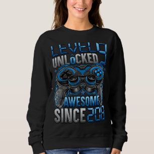 Level 9 Unlocked Awesome Since 2013 9th Birthday Sweatshirt