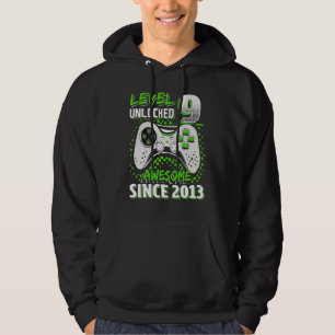 Level 9 Unlocked Awesome Since 2013 Video Game 9th Hoodie