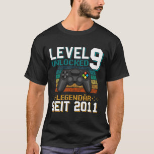 Level 9 Unlocked Awesome Since 2016 9th Birthday G T-Shirt