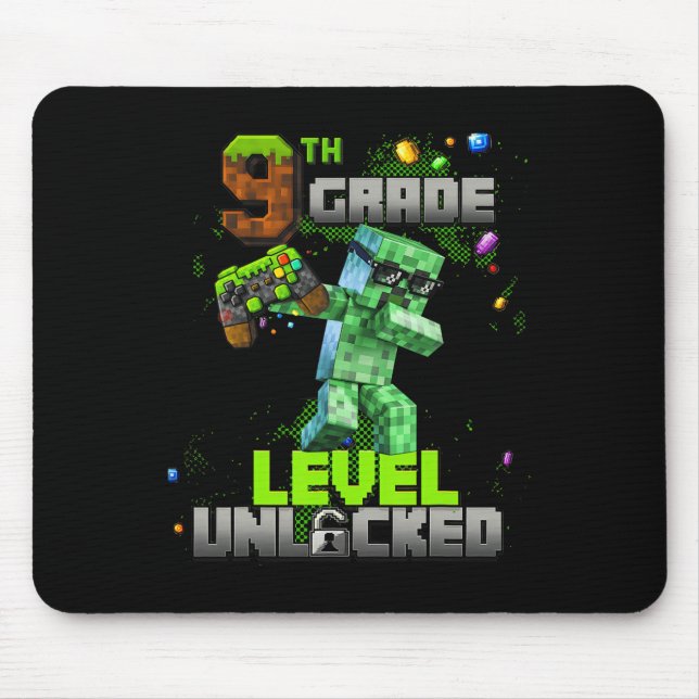 Level 9 Unlocked Awesome Since 2016 Birthday Boy P Mouse Pad (Front)