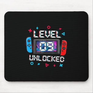 Level 9 Unlocked Gamer 9th Birthday Gift Video Gam Mouse Pad