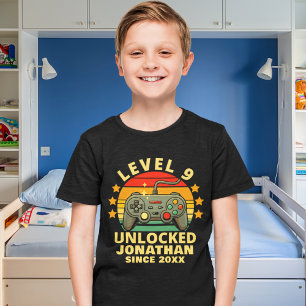 Level 9 Unlocked Gamer Boy Birthday 9 T-Shirt