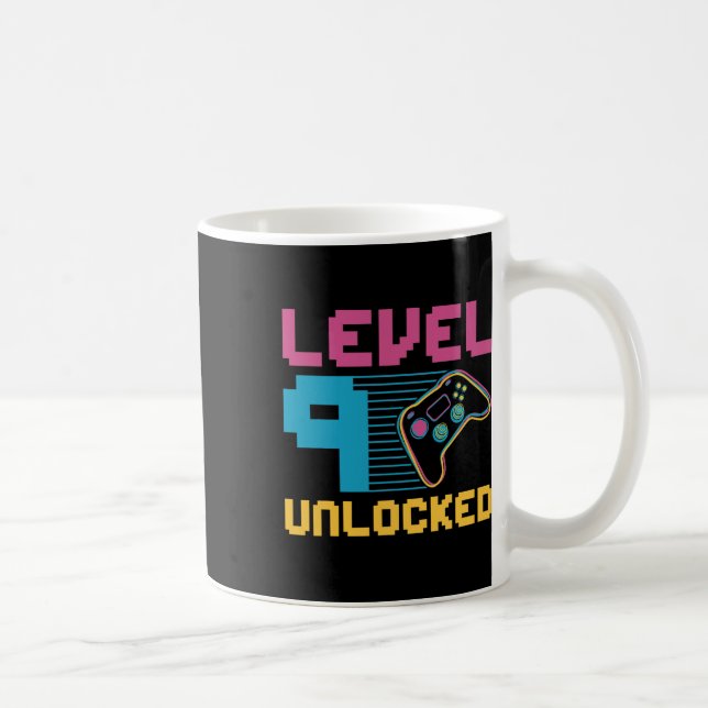 Level 9 Unlocked Gaming Birthday 1  Coffee Mug (Right)