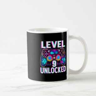 Level 9 Unlocked Shirt Funny Video Gamer Geek 9th Coffee Mug
