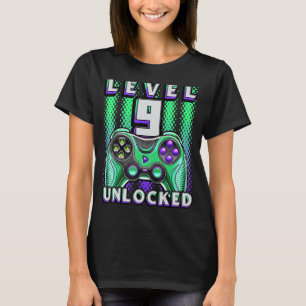 Level 9 Unlocked Video Game 9th Birthday Gamer Bo T-Shirt