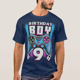 Level 9 Unlocked Video Game 9th Birthday Gamer Boy T-Shirt