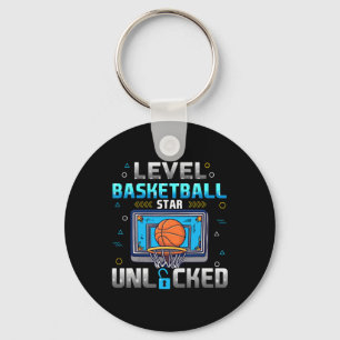 Level Basketball Star Unlocked Boys Men Gamer  Keychain