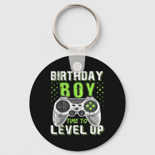 Level Clic Up Birthday Boy Video Game Kids Girls B Keychain