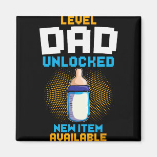 Level Dad Unlocked Pregnancy Announcement Gamer Fa Magnet