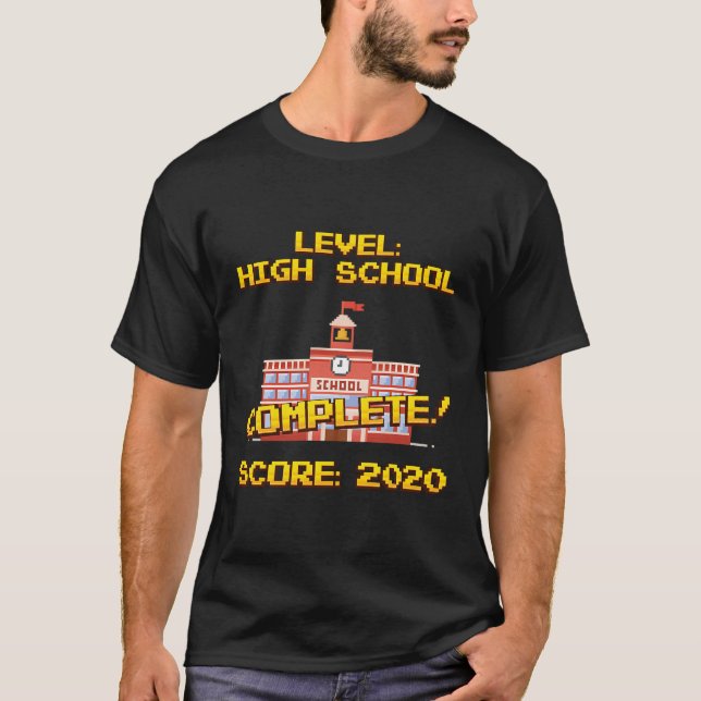 Level High School Complete Score 2020 Retro Video  T-Shirt (Front)
