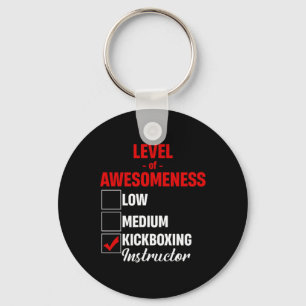 Level Of Awesomeness Kickboxing Instructor Mixed M Keychain
