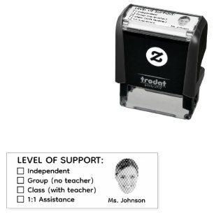 Level Of Support Custom Teacher Homework Grading Self-inking Stamp