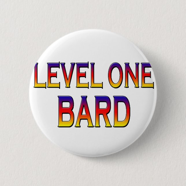 Level one bard 2 inch round button (Front)