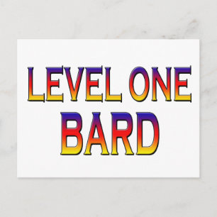 Level one bard postcard