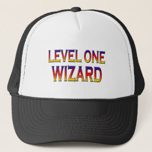 Level one wizard trucker hat