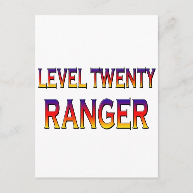 Level twenty ranger postcard (Front)