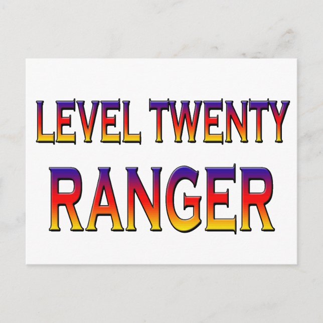 Level twenty ranger postcard (Front)