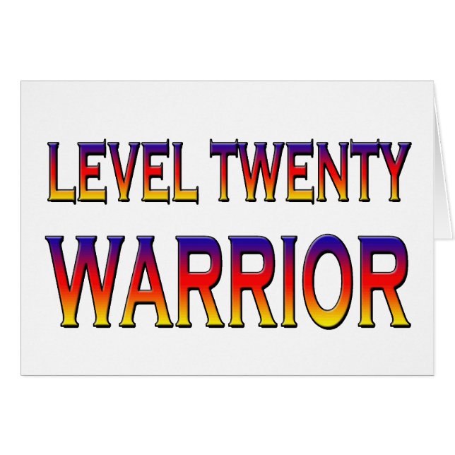 Level twenty warrior (Front Horizontal)
