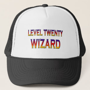 Level twenty wizard trucker hat