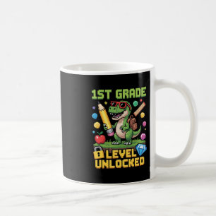 Level Unlocked 1st Grade Dinosaur Ck To School Gam Coffee Mug
