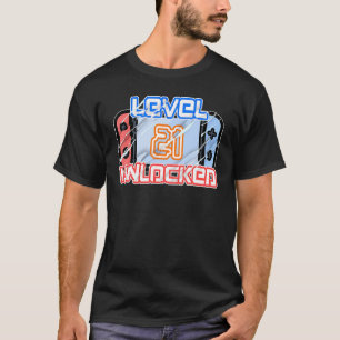 Level Unlocked 21 Bd - Level 21 Unlocked Video Gam T-Shirt