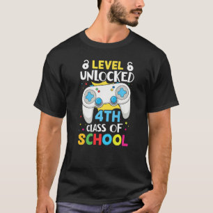 Level Unlocked 4th Grade Primary School Schulkind  T-Shirt