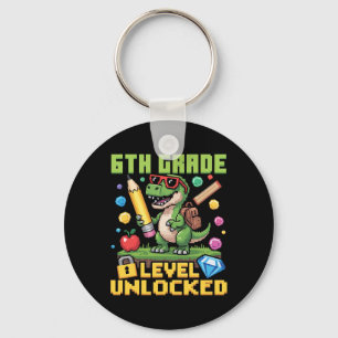 Level Unlocked 6th Grade Dinosaur Ck To School Gam Keychain
