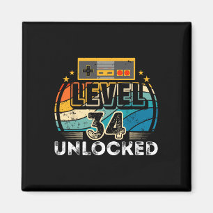 Level &#  Unlocked Birthday Boy &# th Video Game Magnet