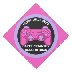 Level Unlocked Gamer Graduation Personalized Gradu Graduation Cap Topper