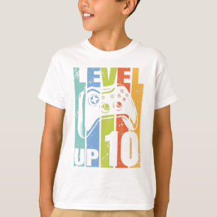Level up 10 shirt for 10 years gamer birthday