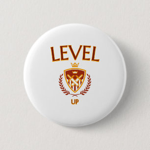 Level Up 2 Inch Round Button